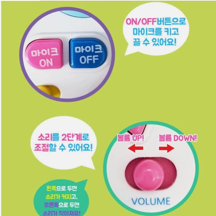 Pinkfong Baby Shark Children's Song Karaoke Set for Korean-Moving Figures & Mic