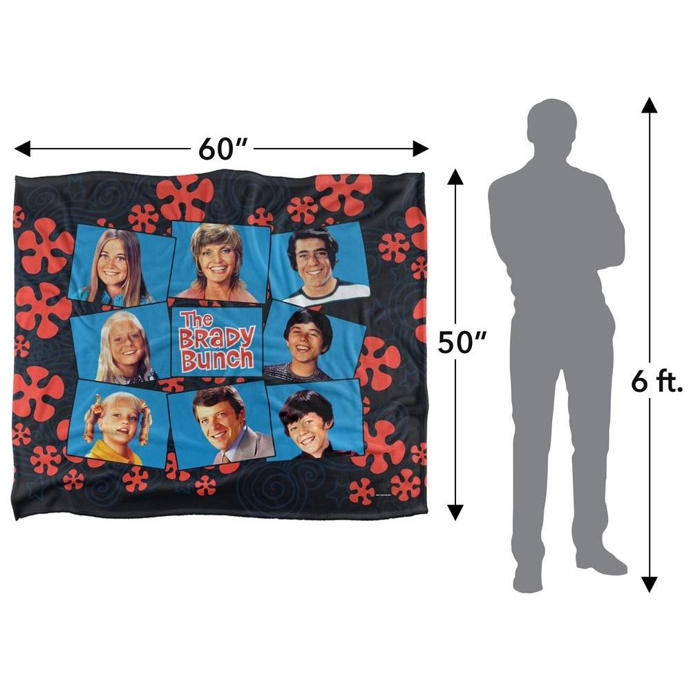 The Brady Bunch Silky Squares Supersoft Blanket