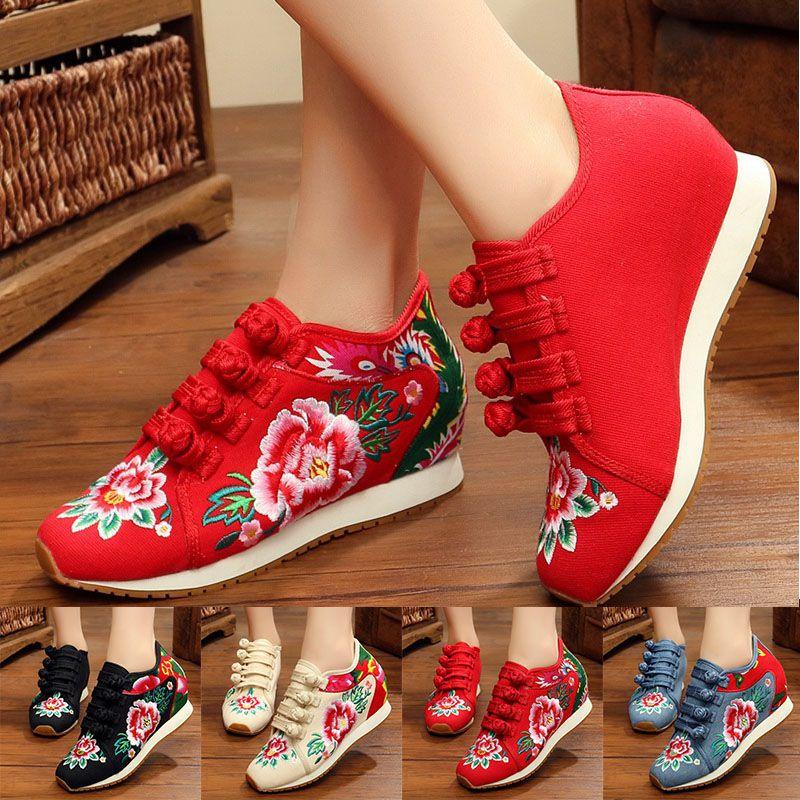 Inside Fashion Sports Increases Chinese Embroidered National Sneskers Shoes