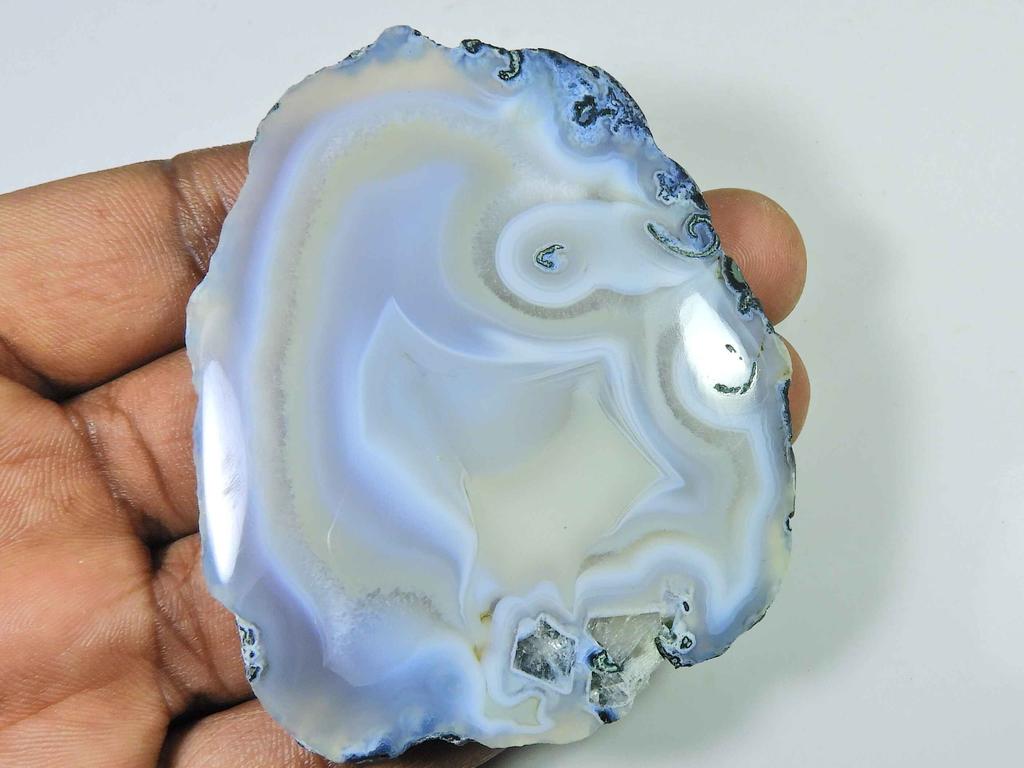281Cts. Dyed Black Druzy Agate Fancy Crystal Cabochon Loose Gemstone 61X76MM SK-2247