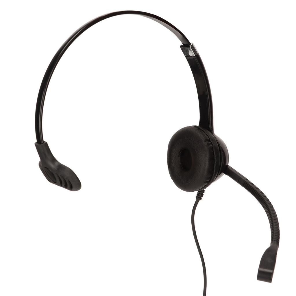 Call Center Headset Single Ear Noise Canceling Adjustable Ergonomic Business Headset with