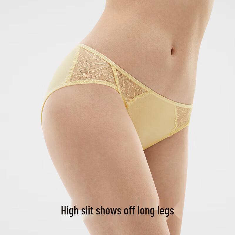 Beneath 303A Women's Lace Modal Antibacterial Mid-Waist Briefs (3-Pack)