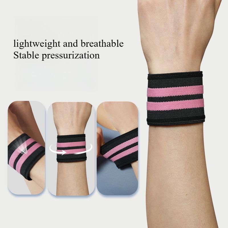 Sports Protective Equipment Pressure Wrist Protection Fitness Elastic Wrist Cover Knitted Elastic Badminton and Basketball Wrist Protection Equipment розовый