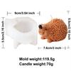 Cute Hedgehog Candle Mold 3D Cartoon Animal Hug Mushroom Apple Soap Craft Plaster Making Kit DIY Handmade Mold Home Decor Gifts