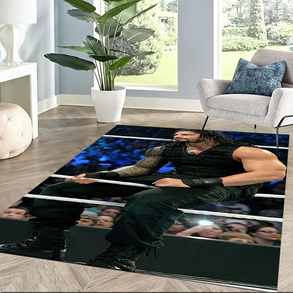 Roman Reigns2 Square Rugs Are a Great Choice for Living Rooms, Bedrooms, Home Décor, and As Gifts.