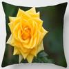 45x45cm Rose Series Pillowcase Yellow Pink Flowers  Sofa Office Seat Cushion Cover Room Aesthetic Home Decoration