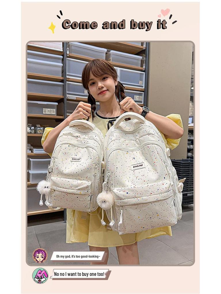 Korean Style Casual Printed Student Backpack: Lightweight, Versatile, Large Capacity