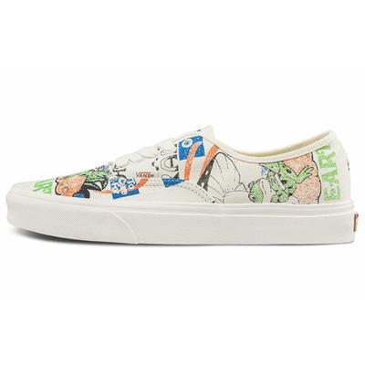 Zapatillas Bajas Auténticas Casuales para Patinaje Multicolores Estampado Divertido Unisex 'Blanco Negro Azul' Vans VN0A5KRDARG