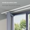 Inward Opening Bay Window Curtain Track - No-Drill, Shaped, Sliding with Hooks