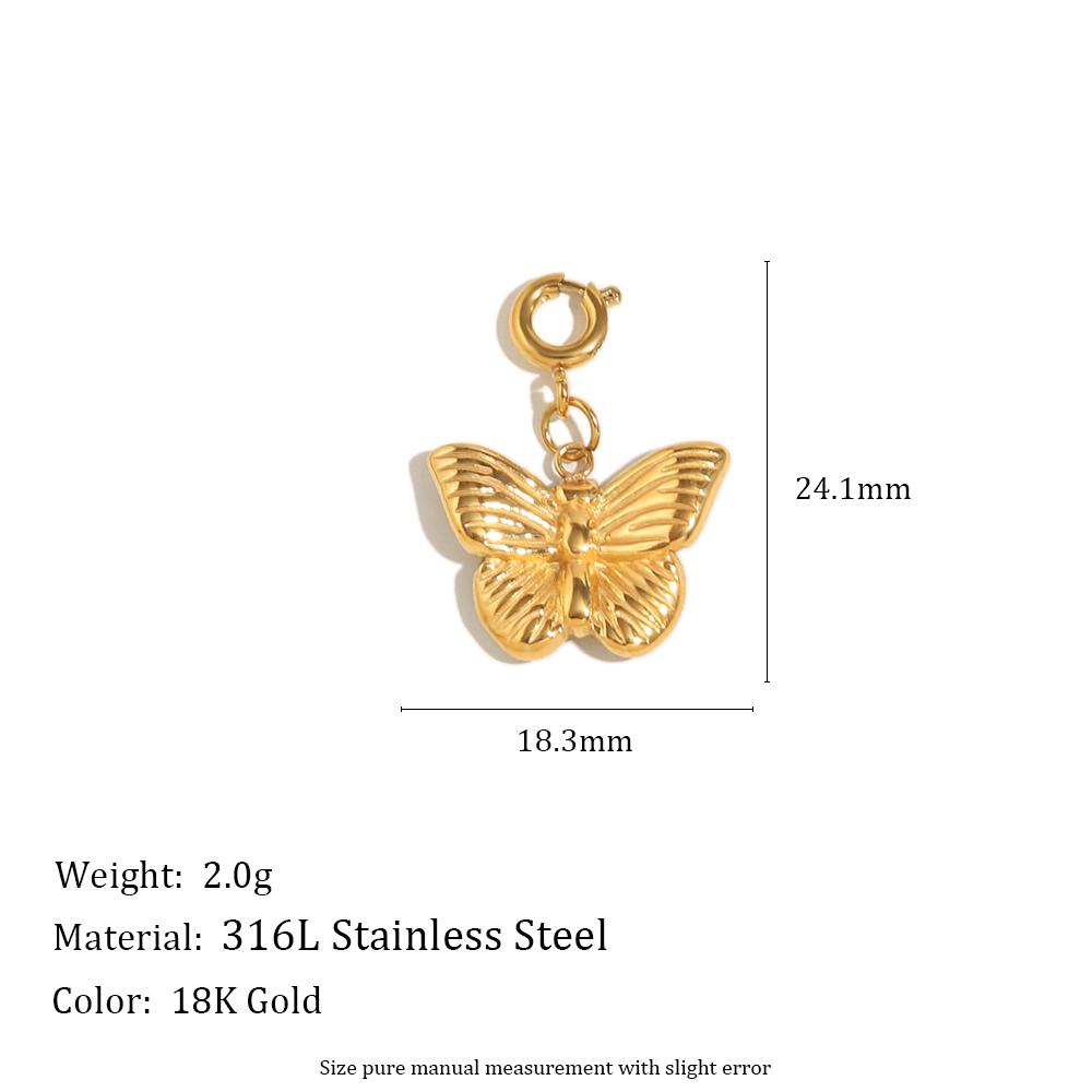 MamacitaSlay 316L Stainless Steel Butterfly Heart Animal Bikini Charms Jewelry DIY Waterproof Pendant Women's Creative Jewelry