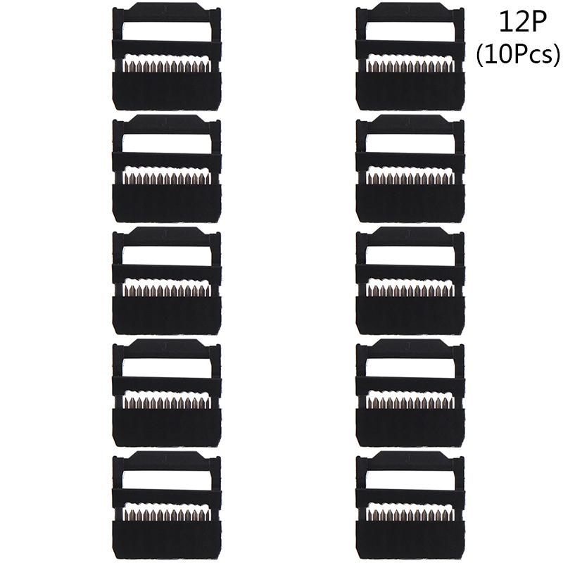 10Pcs 6/8/10/12/14-50Pin Idc Socket Plug Ribbon Cable Connector 2.54Mm Pitch