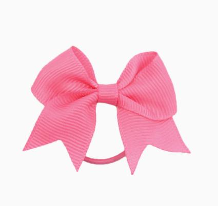 

color ribbed hair tie with bow for girls #1 One Size