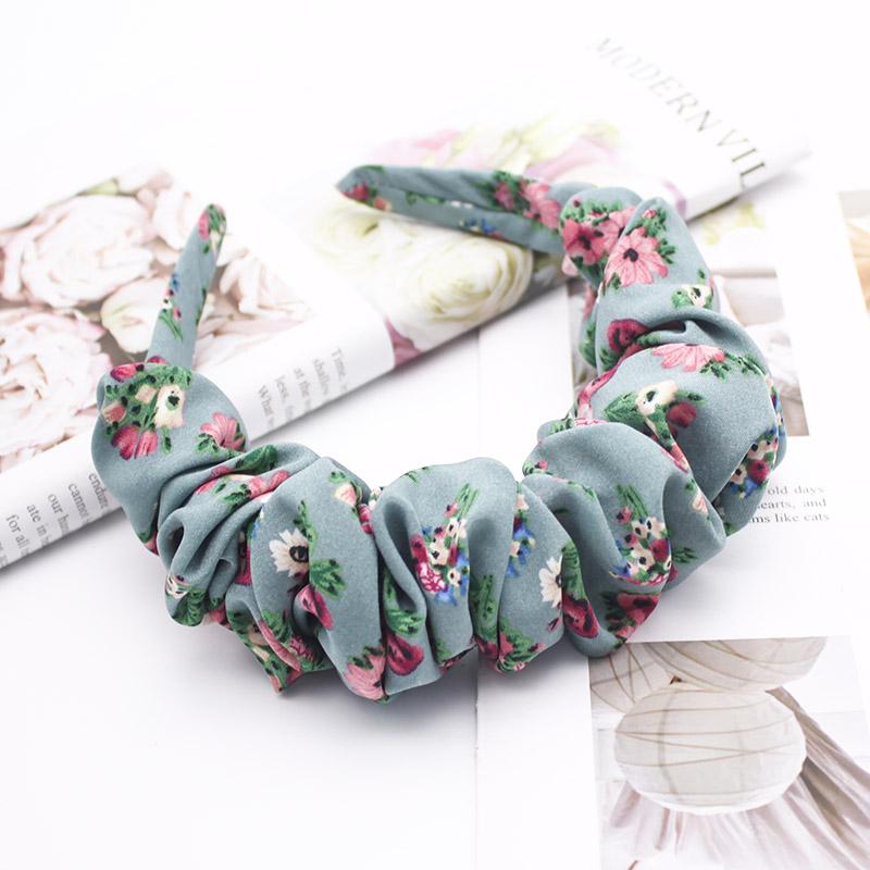 Lystrfac Neue Mode Druck Leopard Scrunchy Stirnband für Frauen Mädchen Trendiges Plissiertes Haarband Weiblicher Kopfschmuck Haaraccessoires