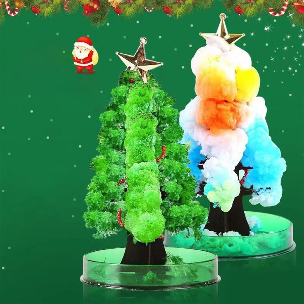 3 bucăți de pom de Crăciun în creștere magică DIY distracție cadou de Crăciun jucărie pentru adulți, copii, acasă, festival, petrecere, recuzită, mini brad