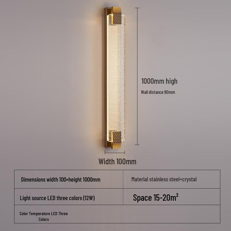 Postmodern Crystal Wall Lamp: Elegant Lighting for Living Rooms, Entrances, Aisles, Stairways, and Bedside Décor