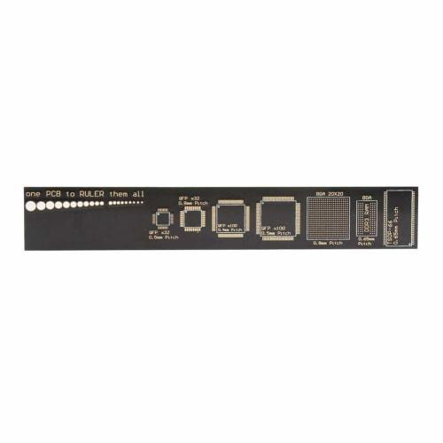 Hilitand 15cm Printed Circuit Board Ruler, 6.3 Inch, Multifunctional, Gold-Plated PCB Ruler