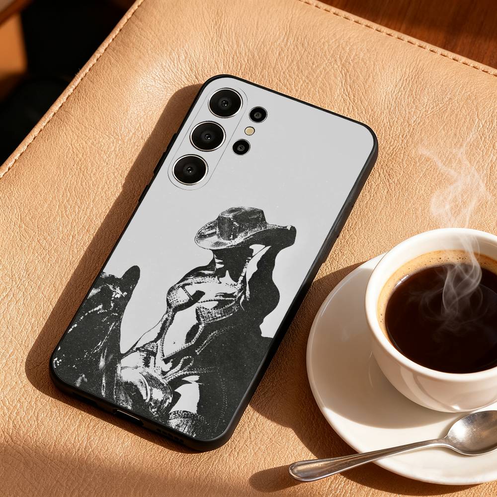 F-Female K-Knight Phone Case For Samsung S26,S25,24,23,22,30,21,10,9,Ultra,Plus,Lite,Black Soft Case
