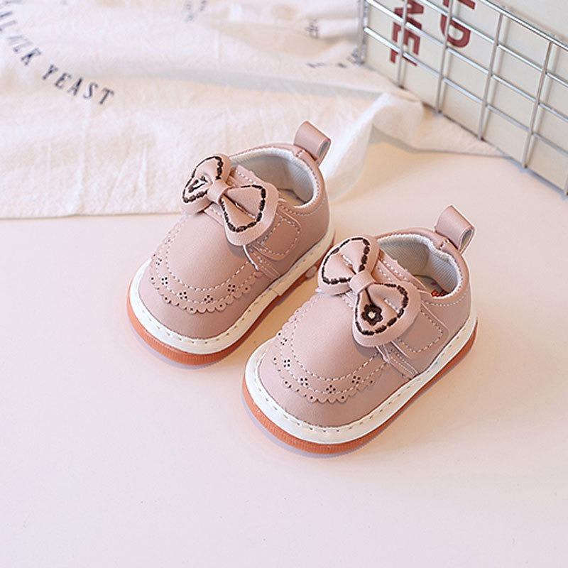 

Walking Shoes for Spring/Autumn Beginners, Baby Shoes 0-1-2 Years Old, Infant Soft-Soled Princess Squeaky Shoes. 20