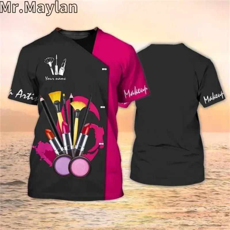 T-shirt personnalisé 3D Brow Specialis pour sourcils, chemises personnalisées pour sourcils, cils, vêtements, cadeau pour femmes, maquillage, t-shirt unisexe de rue