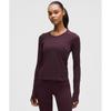 Swiftly Tech Long Sleeve Shirt 2.0  Waist Length Black Plum Black Plum