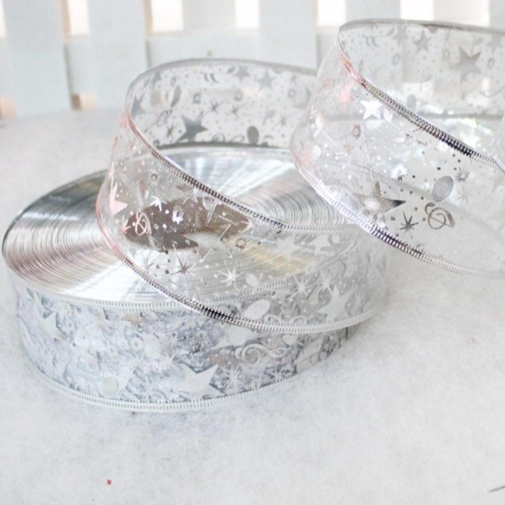 Lace Bows Christmas Ribbon Light Gift Package Christmas Tree Ornament DIY LED String Light