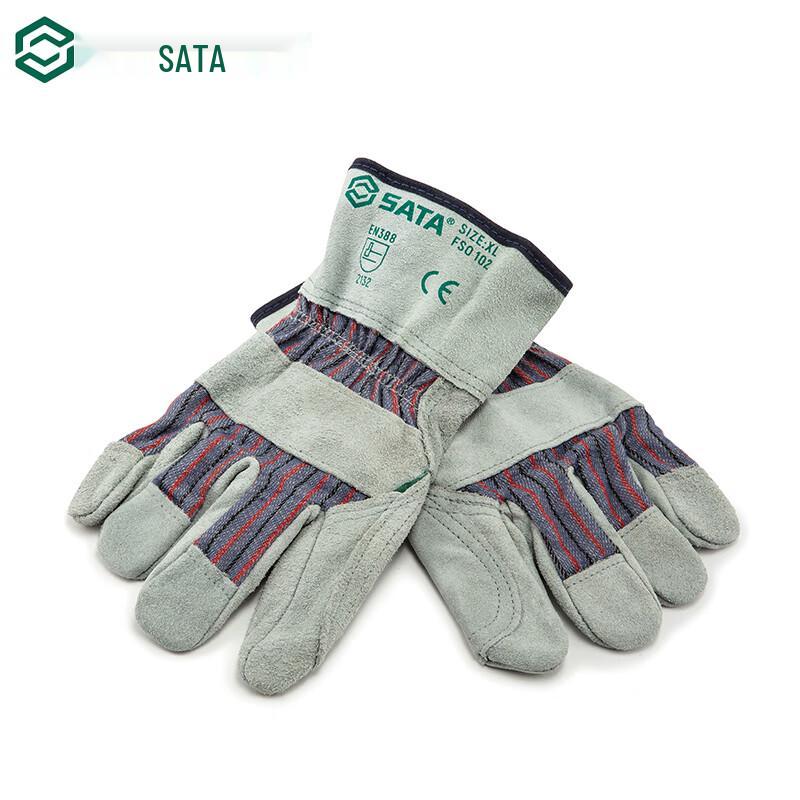 SATA FS0102 Half Leather Work Gloves XL