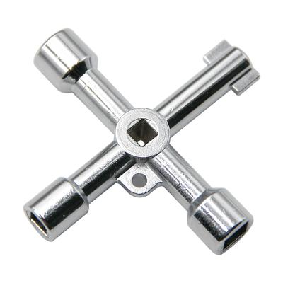 Multifunktionaler 4-in-1 Kreuz Tragbarer Silberner Hand Schraubendreher DIY Steckschlüsselkopf Kombination