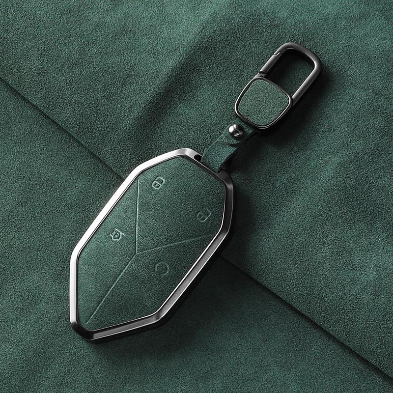 Alcantara Car Key Case Bag For BYD Equation Leopard 5 8 Titanium 7/ Titanium 3 KeyChain Interior Decor Accessories