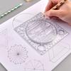 Ruler Set Solid Geometry Ellipse Drawing Icon Measurement Multifunctional Office School Supplies Construction Architect Tool