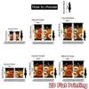 2D FLAT PRINTING 2pcs Curtains (Without Rod) Floral Pattern in Orange and White Modern Fashionable Curtainments during the