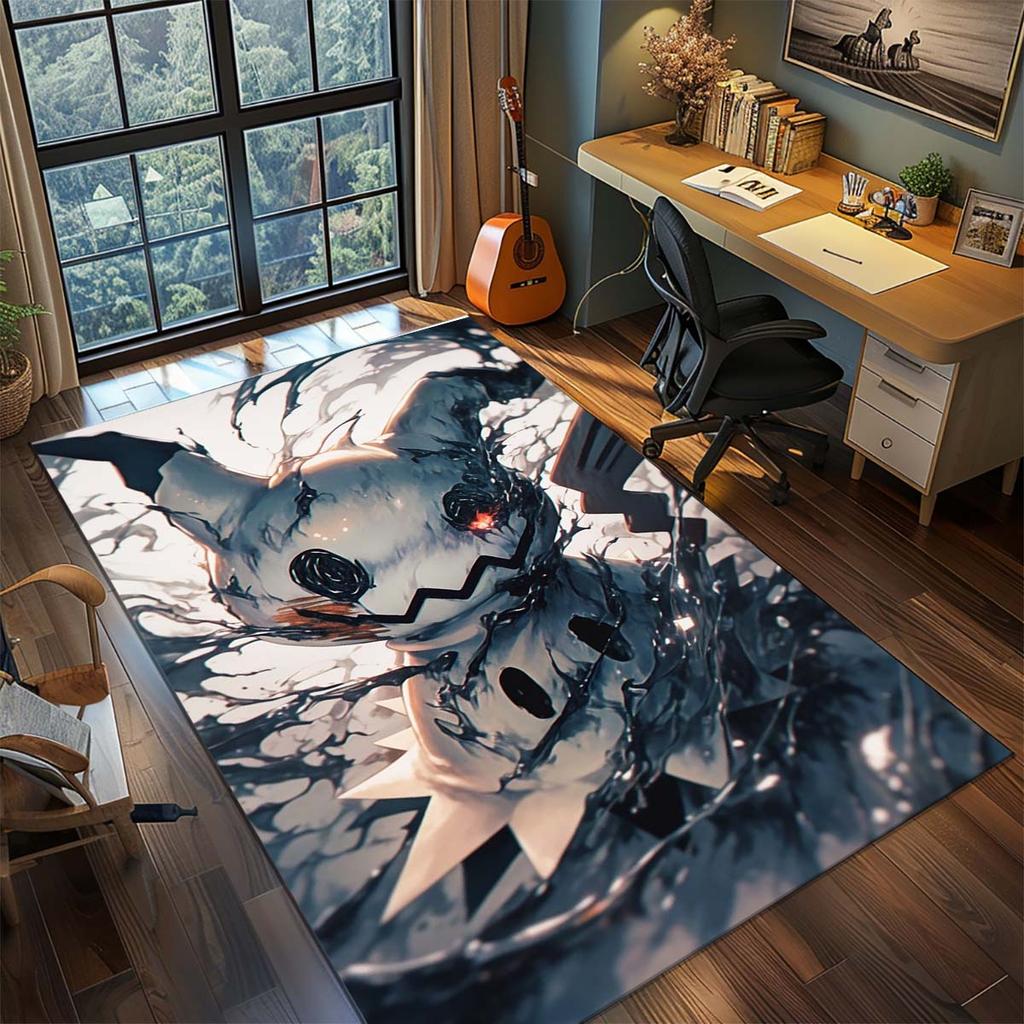 Pokemon Anime Rug Carpet Large Area Rug Non Slip Washable Floor Mat Gamer Room Bedroom Home Decor -QJY