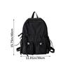 Minimalist Solid Bowknot Students Schoolbag Tutoring Bag Large Capacity Nylon Knapsack Waterproof Outdoor Travel Backpack Tote