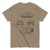 Leopard 2 Tank Blueprint T-Shirt Military Technical Drawing Shirt