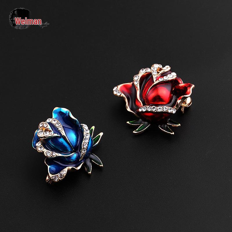 Lapel V-Neck Fairy Rose Brooch Sweater Coat