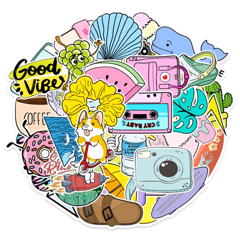 

49 VSCO Graffiti Stickers Laptop Water Cup Cartoon Decorative Waterproof Stickers Creativity