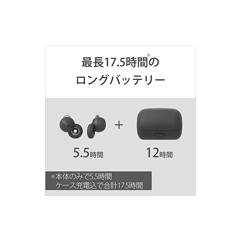 Sony LinkBuds: True Wireless Earbuds / Compact and Lightweight (4.1g) / Fully Open Style for Always-On Wear / Microphone for Calls / 12mm Drivers /