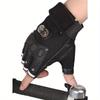 1 Pair Letter Patch & Studded Decor Breathable Fingerless Motorcycle Gloves