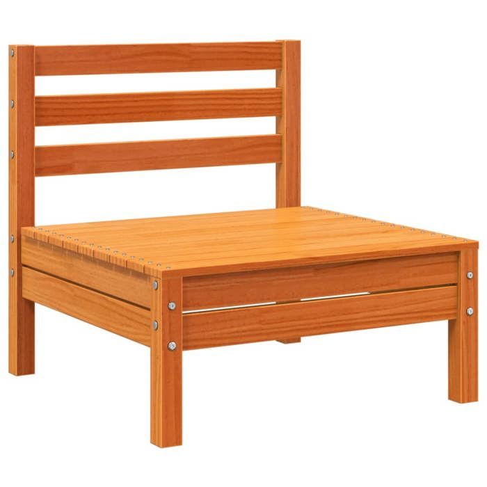 VidaXL Canapé de Jardin sans Accoudoirs, Siège avec Dossier, Meuble de Terrasse Patio Arrière-cour Extérieur, Cire Marron 837995