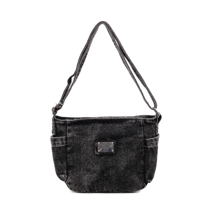 

Fashion 2026 New Denim Cloth Bag Shoulder Women s All-matching Casual Cross-body Commuting Tote чорний