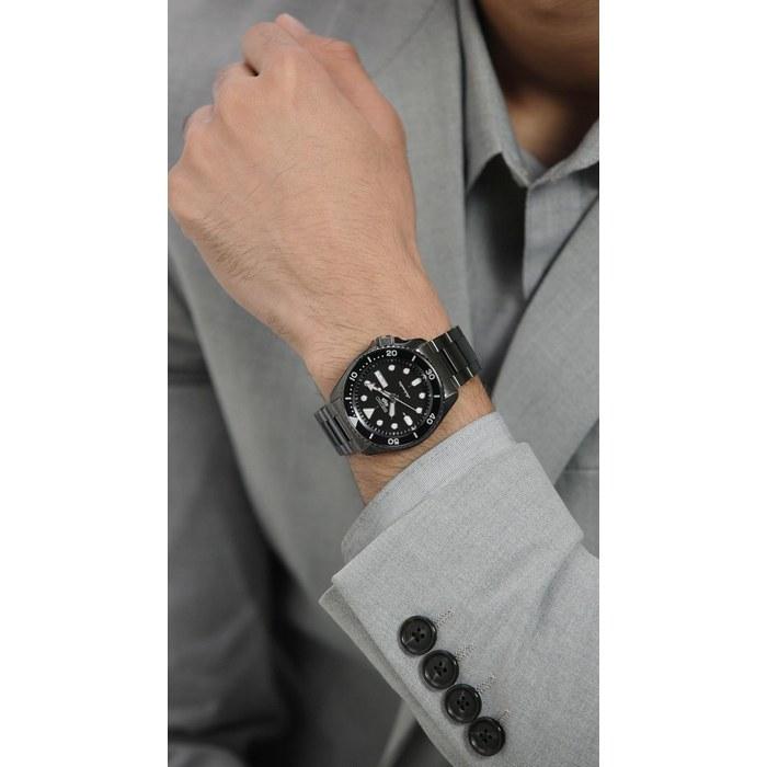 Seiko 5 Sports Black Dial Gunmetal Gray Stainless Steel Automatic Men's Watch SRPD65K1 43mm