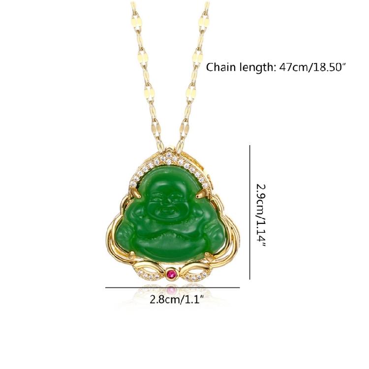 Buddha Necklaces Amulet Chinese Style Maitreya Jewelry All-match Sweater Chain