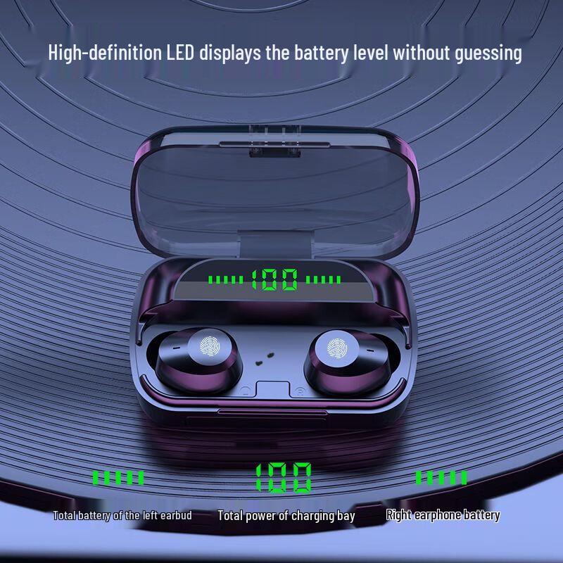 M5 Bluetooth Earbuds: Dual Ear, Noise-Cancelling, Long Battery Life, Smart Display