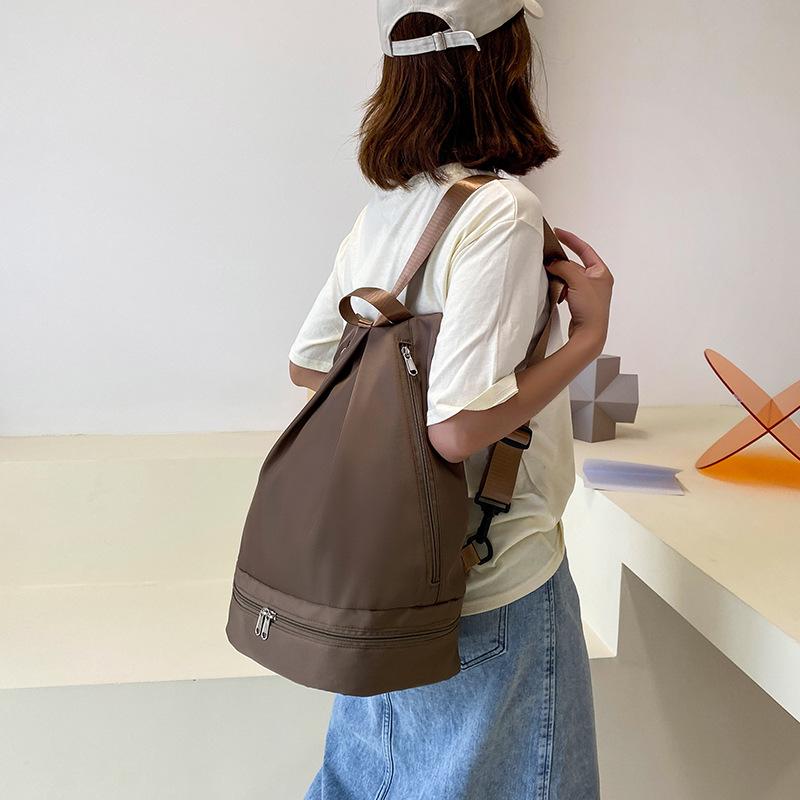 Lightweight Oxford Cloth Travel Backpack with Wet/Dry Shoe Compartment