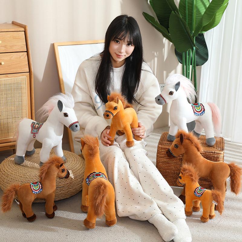 Chinese Zodiac Horse Plush Toy For Children Collectors Animal Soft Stuffed Doll