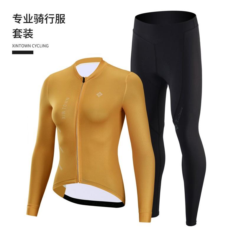 Mens Womens Cycling Jersey Long Sleeve Quick Dry Breathable Bike Shirt Road