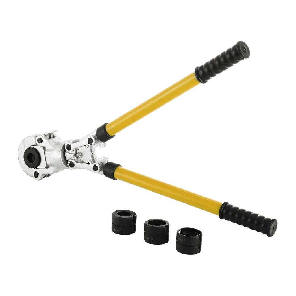 Pipe Crimping Pliers Hand Pressing Kit with 6 Pieces Tool PEX Presser ?16 - 32 mm for Composite Pipe Pex-Al-Pex Aluminum Composite Pipes