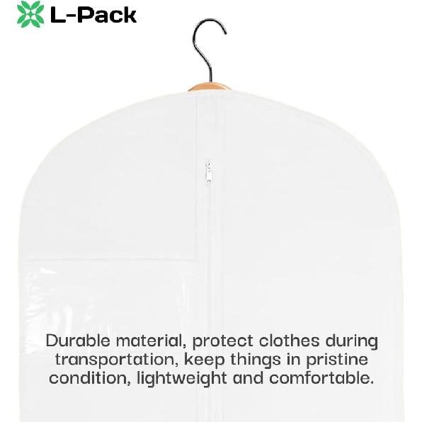 Kids Garment Bag, 30inch x 18inch White Breathable Clothes Cover for Baby Toddler and Child Garment Bag for Kids suit, Kids Garment Bags For Travel