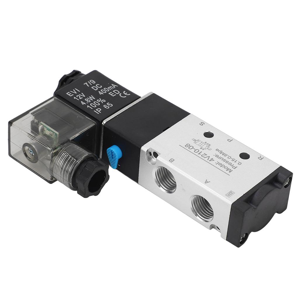 BERM Solenoid Valve Pneumatic Electric 2 Position 5 Way Electromagnetic Control DC12V