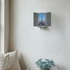 Mediterranean Window Photo Key Holder, Wall Mount Picture Frame Key Hanger, Decorative Window Key Hook Rack for Home, Office