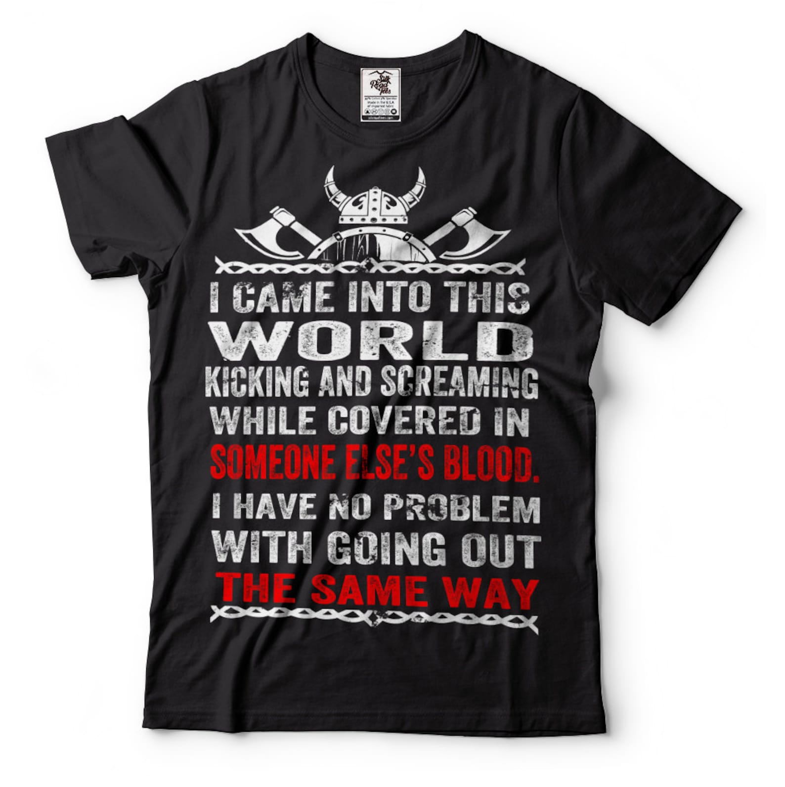 Vikings T-Shirt: Norse Scandinavia Ragnar Lothbrok Tee 4XL